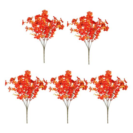 2/3/4/5/6/12Pcs Fall Artificial Flower 7 Fork UV Resistant Fake Flower Home Wedding Party Table Centerpiece Indoor Outdoor Faux Bloom Decoration