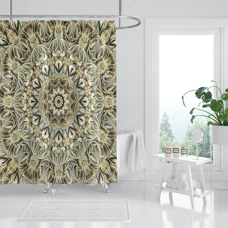 Vattentätt tygduschdraperi Badrumsdraperitillbehör Baddraperi 180x200cm 240*200cm bohemisk dekoration vintage mandala