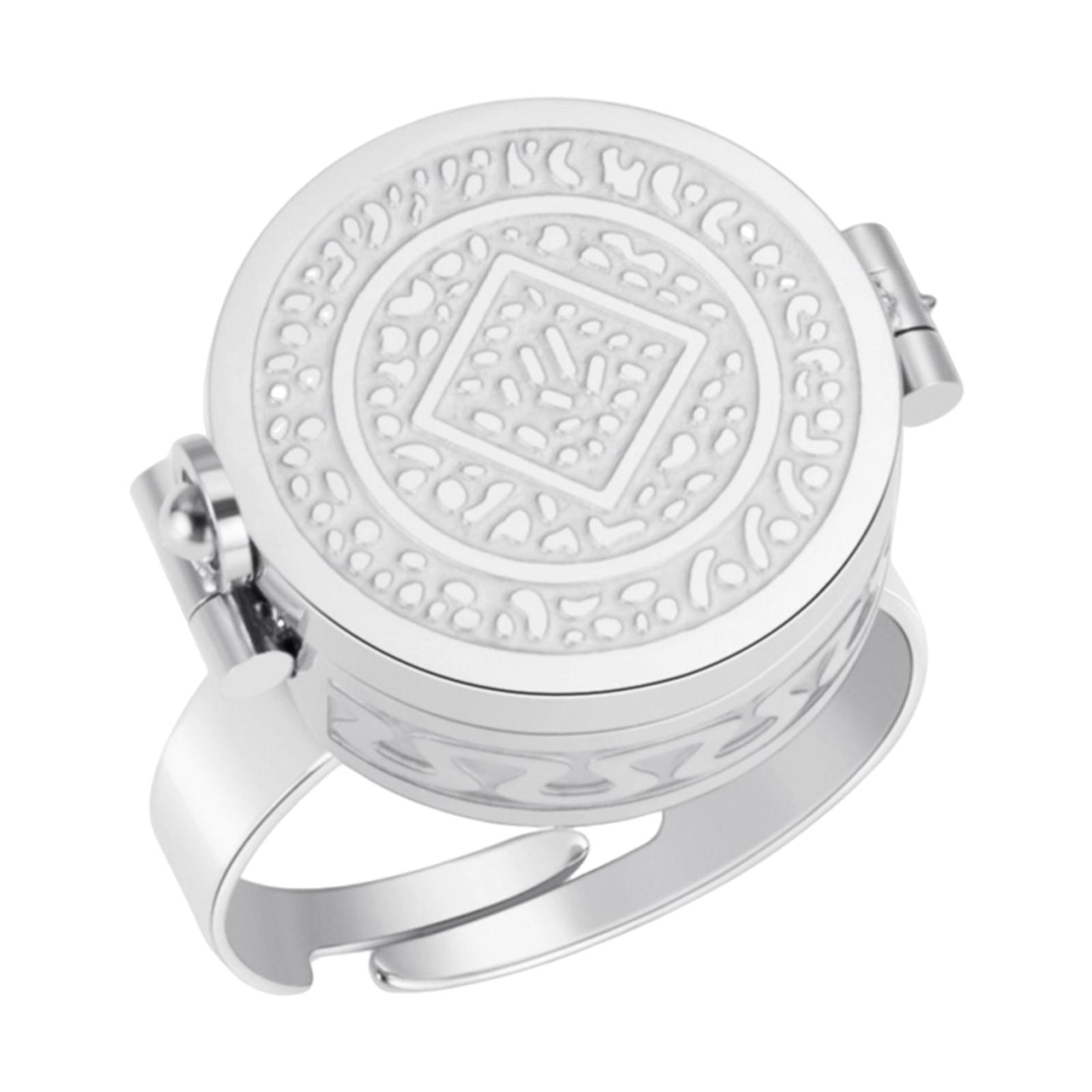 

2In1 Retro Lipstick Storage Ring Leak Proof Stylish Touch Ups Rings Multi-Functional Organizable Rings for Emergency Situations