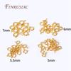 5/5.5/6/7mm Size 18K Gold Plated Brass Spring Ring Clasp with Open Ring, Round Clasps Connector For Bracelet Necklace Making
