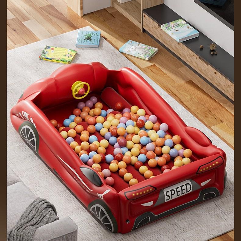 Pursuefree Inflatable Racing Car Mattress for Kids - Indoor & Outdoor Use