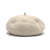 Beret Women's Pure Color Wool Heattechknitting Octagonal Hat Korean Styleretrowoolen Light Plate Painter Hat