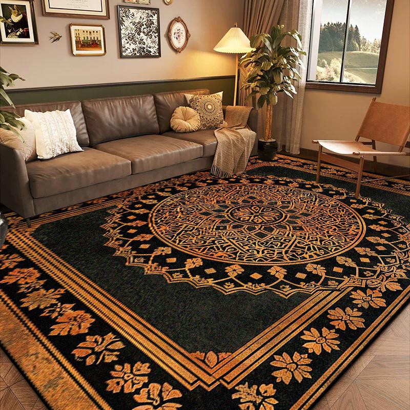 Chinese Style Luxury Big Living Room Rugs Home Decoration Sofa Coffee Tables Solid Carpet Bedroom Bedside Washable Floor Mats