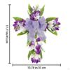 Artificial Flower Wreath Easter Cross Tulip Door Festival Reusable