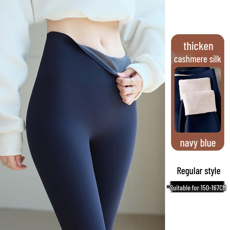 Plus-Size Fleece-Lined Shark Pants: High-Waisted, Thick, and Warm Yoga Leggings for Autumn/Winter 2025