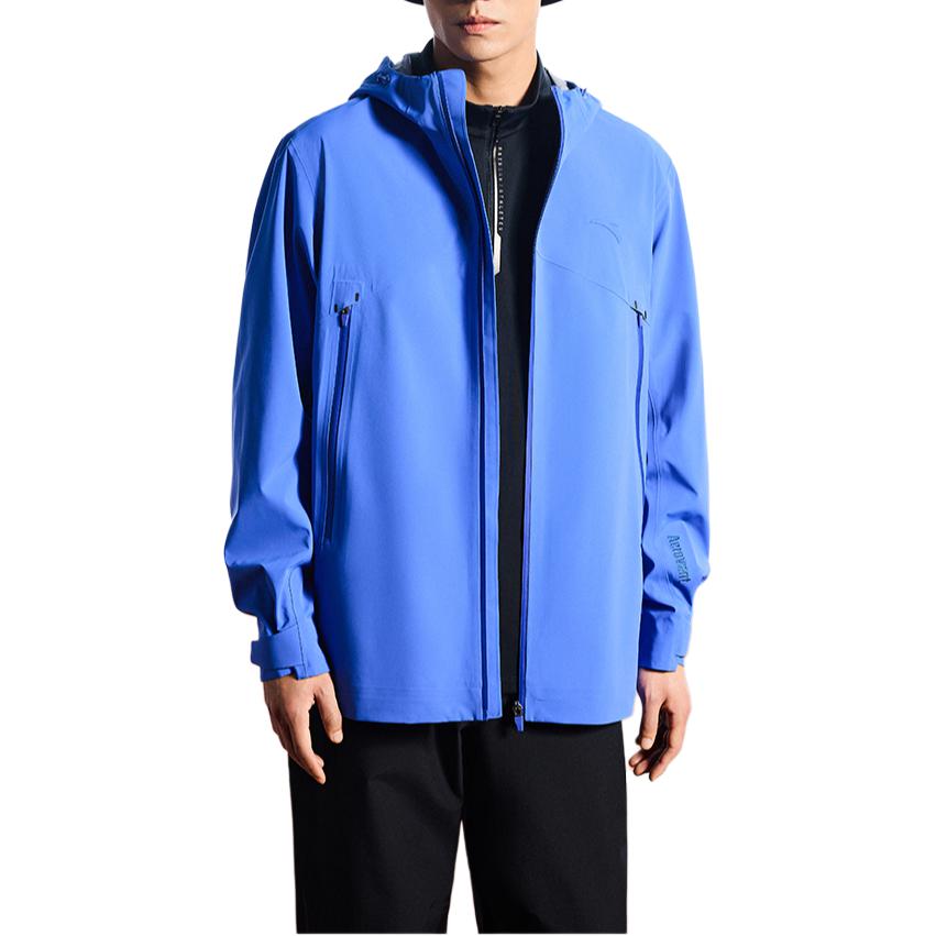 Anta Comfortable Outdoor Mountaineering Waterproof Windproof Breathable Jacket Men Jacket Bright-Blue 152437605-7