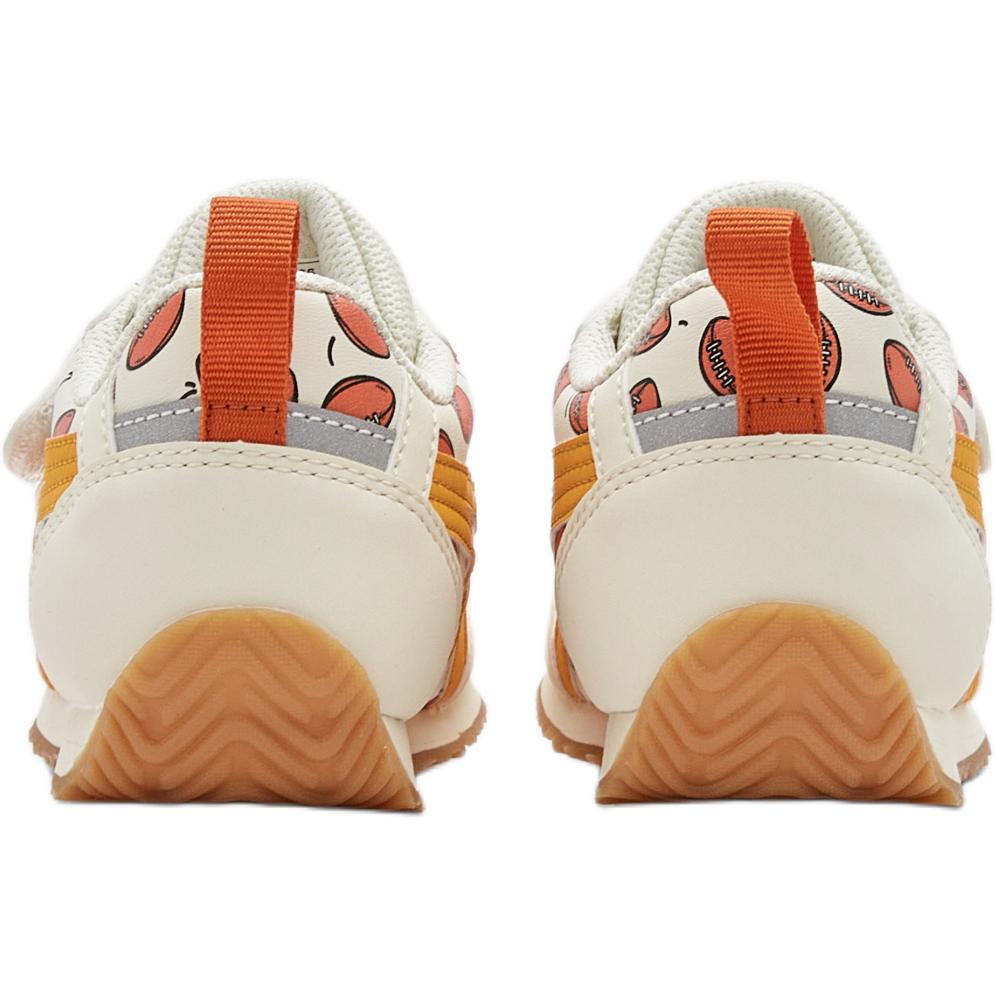 Asics Cotla Rugby Pattern Comfortable Breathable Toddler Stability Wrap Soft Sole Lightweight Fit Cute Kids Casual Shoes Beige Orange 1144A436-200