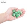 7 Pcs Green White Skull Metal Dice Solid Metal Polyhedral Dice Set Suitable for Role-Playing RPG Board Game Card Game