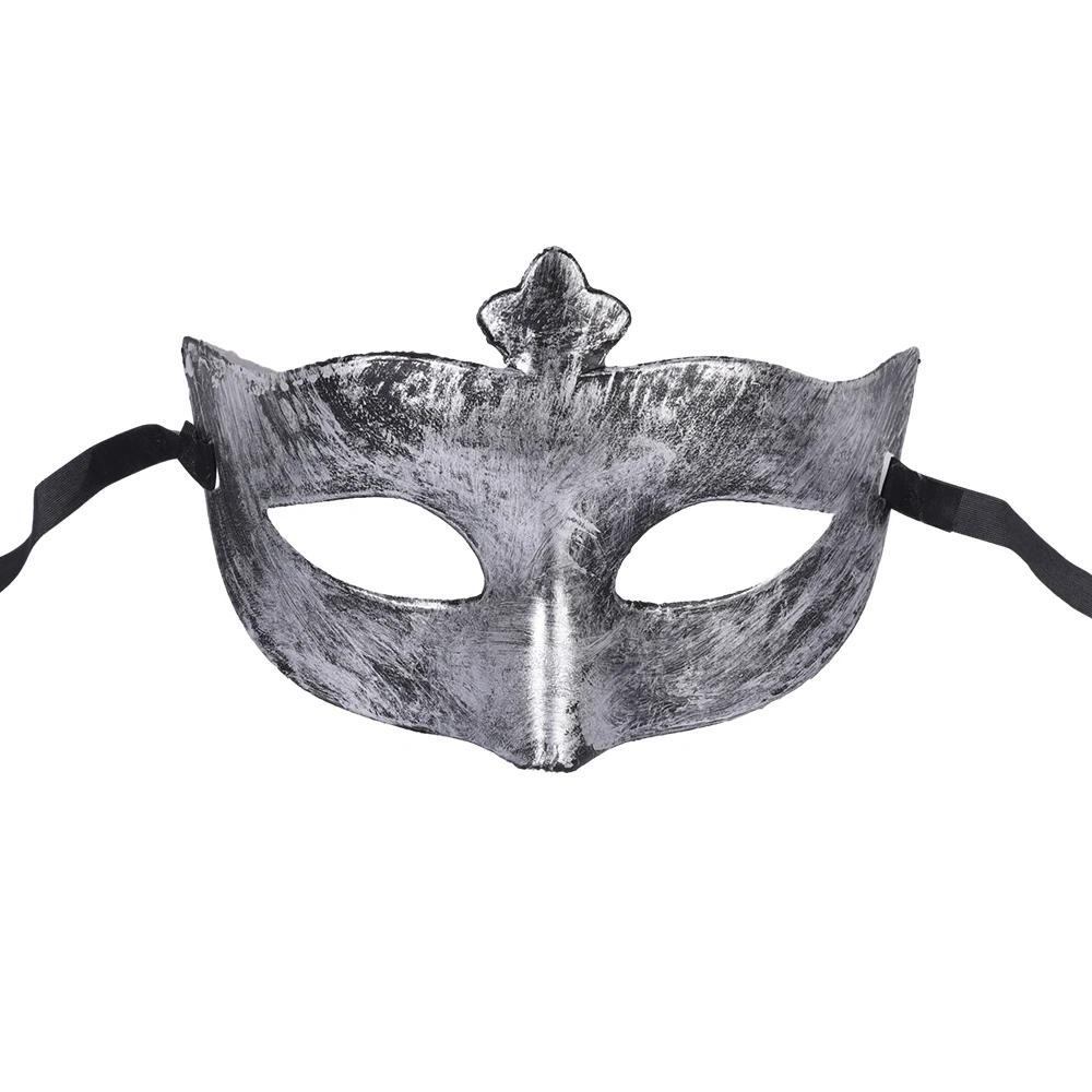 Retro Halloween Mask Antique Silver Gold Half Face Mask For Women Men Carnival Dress Masque Ball Costume Party Props Cosplay