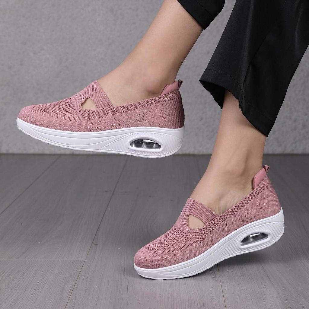 Women's Mesh Summer Rocking Shoes with Velcro and Breathable Air Cushion