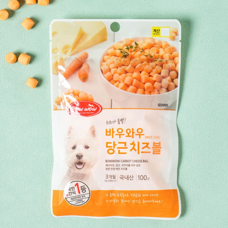 

[Pet] Bow Wow Carrot Cheese Ball 100 G