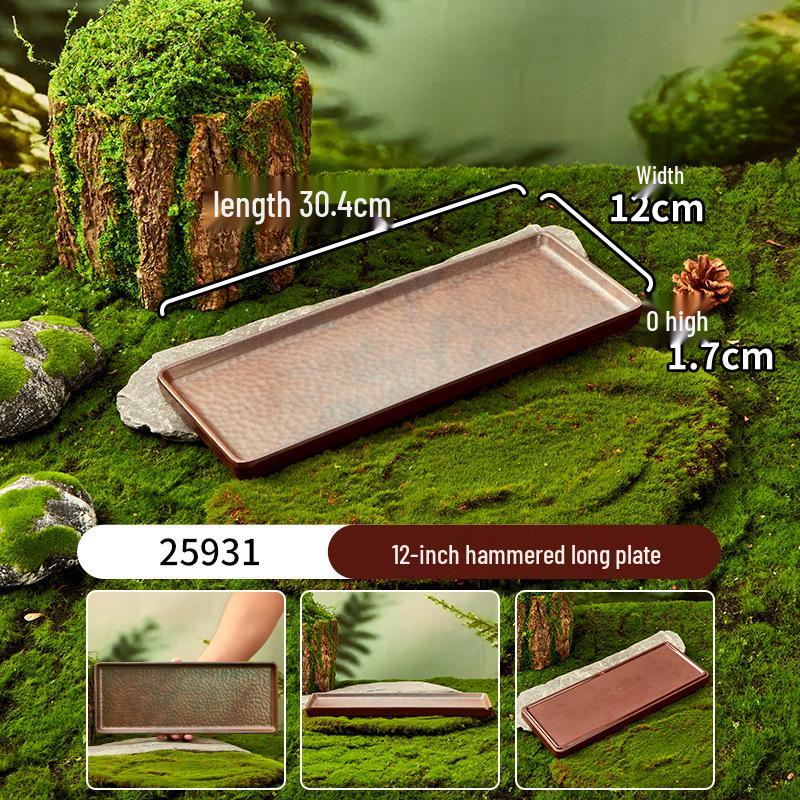 Melamine Plate for Gourmet Hot Pot, Barbecue & Shrimp: Mountain & Field Design