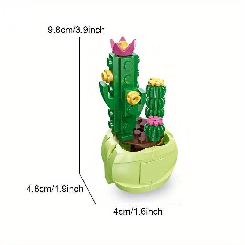 Plant Bonsai Potted Set Preserved Flower Bouquet Succulent Model Building Blocks Kids Puzzle DIY Toys Bricks Christmas Gifts