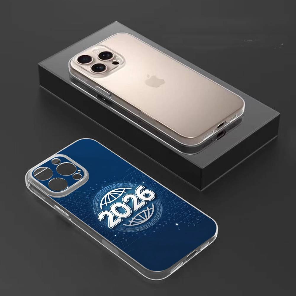 The Year 2026 Phone Case For iPhone17,16,15,14,13,12,11 Plus,Pro Max Soft Transparent Cover