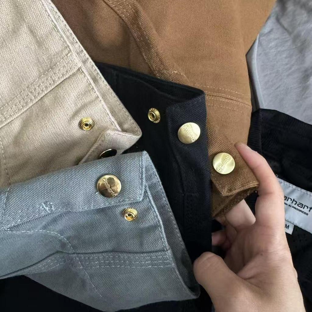 Detroit J01 Těžká canvasová bunda z čisté bavlny s retro klopou