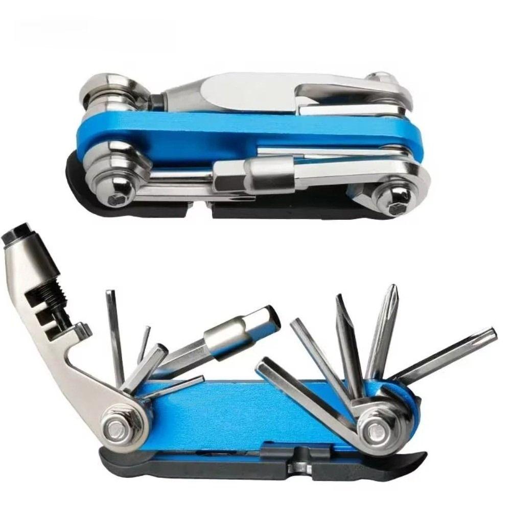 14 in 1 Bicycle Repair Tool Kit Chain Cutter Alloy Steel Maintenance Tool Set Flat Wrench Cross Screwdriver