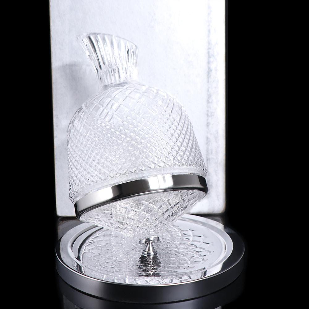 Thickened Crystal Glass 360 Rotating Decanter with Base Wine Dispenser Wine Aerator  Banquet