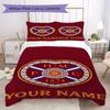 Custom Name Hartes Football Club Bedding,Quilt Set Quilt Cover Pillowcase Home Birthday Gift(1 * Duvet Cover + 2 * Pillowcase, Without Core)_xia