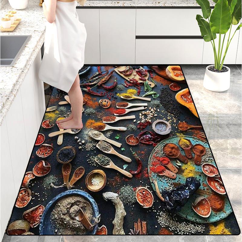 Modern Kitchen Mat Home Entrance Doormat Hallway Bedroom Living Room Decoration Floor Carpet Balcony Bathroom Long Rug
