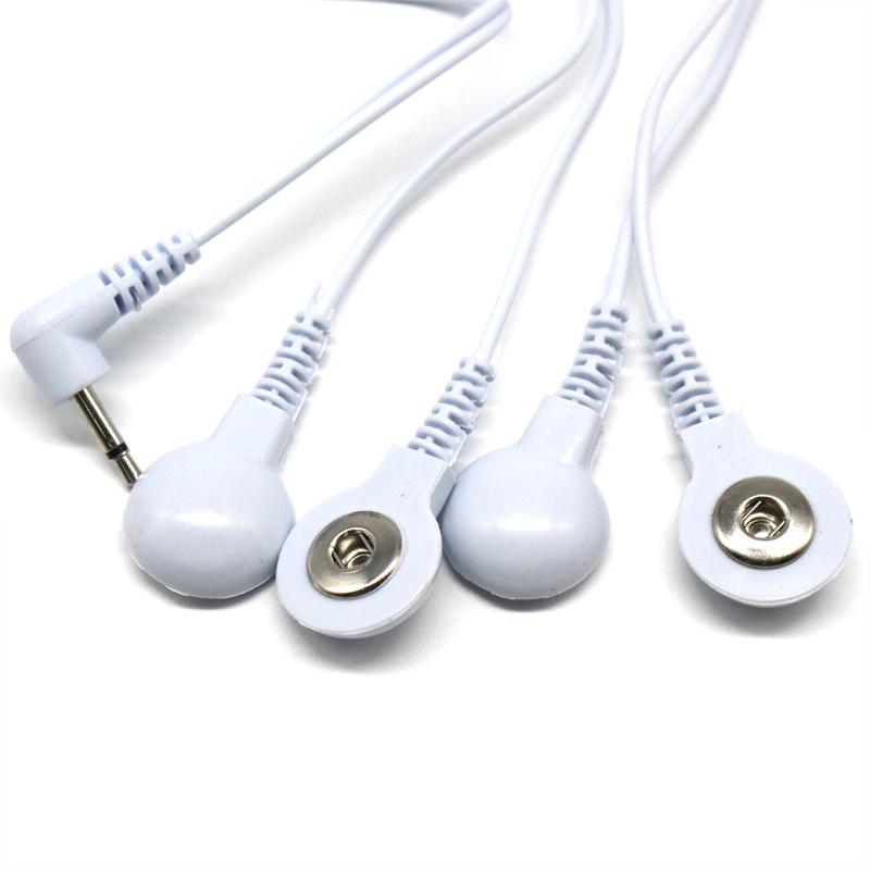 2 Way+4-Way Machine Massager Button Cable Electrode Electrode PadsStandard Connection Massage for TENS Unit Lead Wires Cables