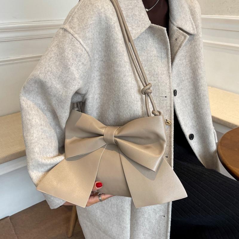 IELGY Fresh and Cute Bowknot Solid Color Casual Shoulder Bag