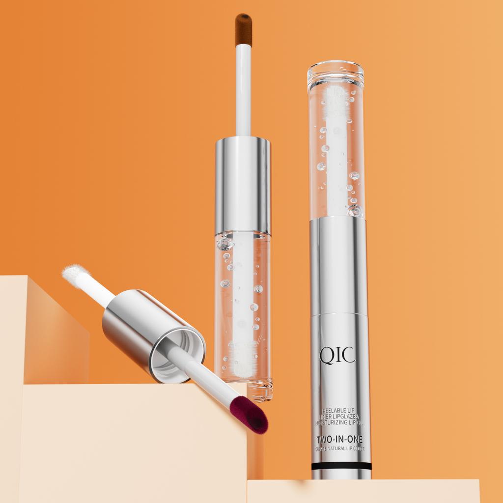 Double Head Tear Lip Glaze + Lip Moisturizing Oil, Matte Matte Surface Waterproof, Non-Fading, Non-Sticking Cup Tear Lipstick Lip Gloss