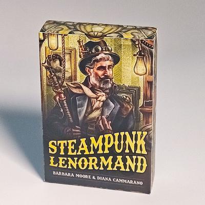 9*6cm Steampunk Lenormand Deck Printed On 350GSM Double-embossed Cardstock 36 Pcs Lenormand Cards