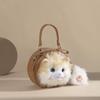 Plush Cat Ragdoll Single Shoulder Crossbody Bag Round Handbag Fashion Women