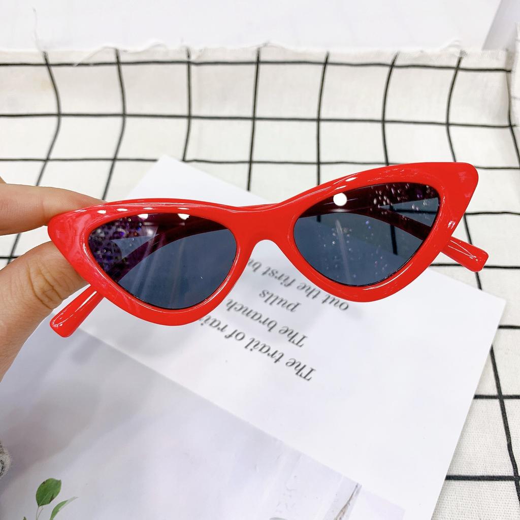 Sunglasses New children's small frame cat's eye plastic frame glasses 9014 trendy children's Sunglasses cat's Eye Sunglasses