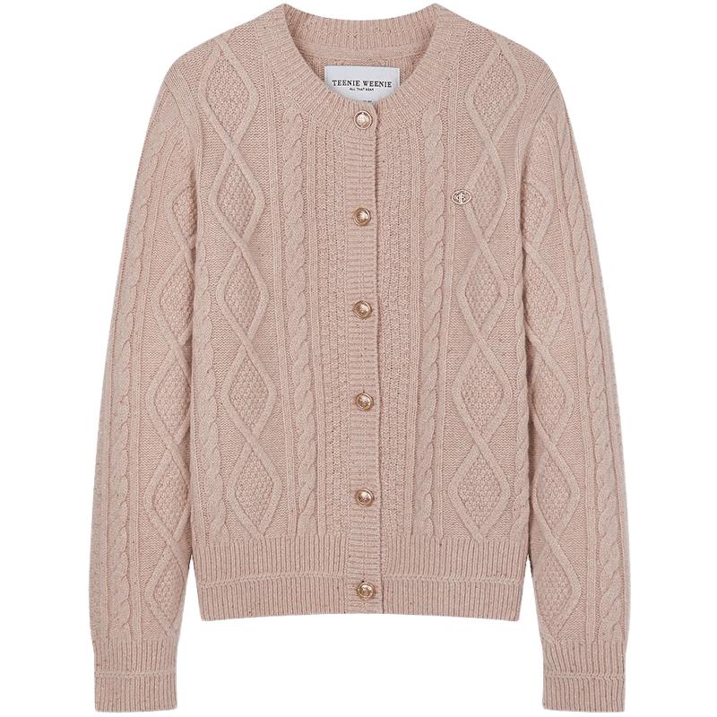 Teenie Weenie Women's Little Bear Jacquard Knit Cardigan