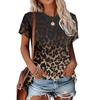 Fashion Women's Crew Neck Short Sleeve 3D Casual Color Printing Casual Short Sleeve Crew Neck T-Shirt