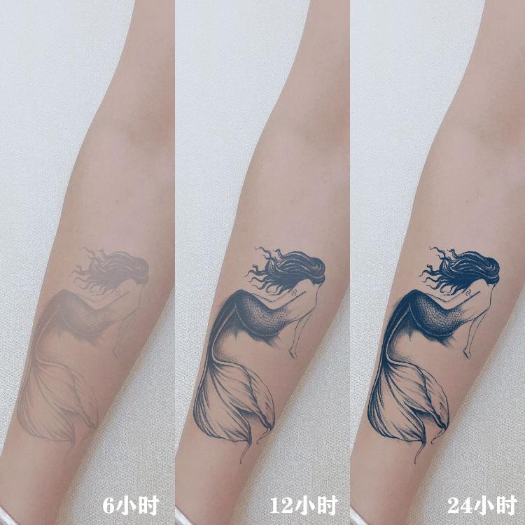 Stopniowa Zmiana Geometryczny Ziołowy Sok Lis Wieloryb Syrena Symulacja Naklejka Tatuaż, Kalkomania do Transferu Wodnego