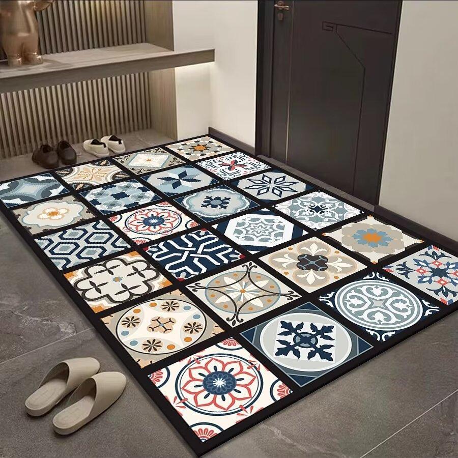 

Богемный коврик для пола для прихожей дома, впитывающий, устойчивый к пятнам, нескользящий коврик для двери, идеально подходит для использования в ванной комнате и прихожей 60*90cm