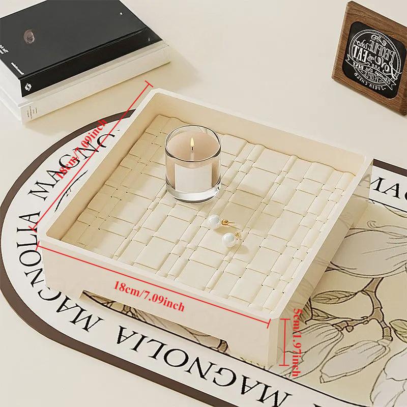 New Home Decorations Entrance Key Storage Tray with Mat Fashion Living Room Tabletop Aroma Jewelry Tray Caja De Almacenamiento