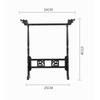 Wenge Wood Calligraphy Brush Holder Hanger Stand Rack for Chinese Painting Desk Decoration Beginner Set with Resin Base