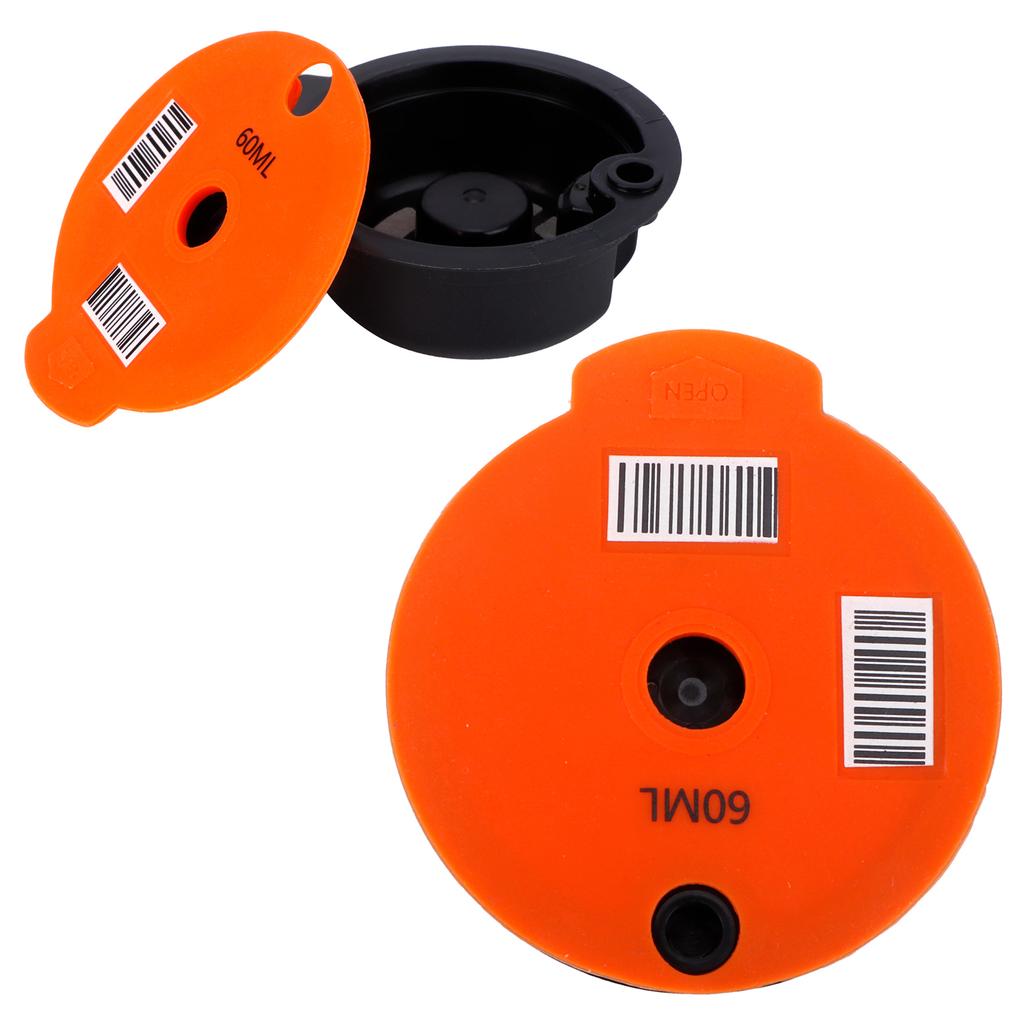 Kaffekapsel Återanvändbar Påfyllningsbar Kaffefilterkopp med Sked Borste Kaffetillbehör 60ML