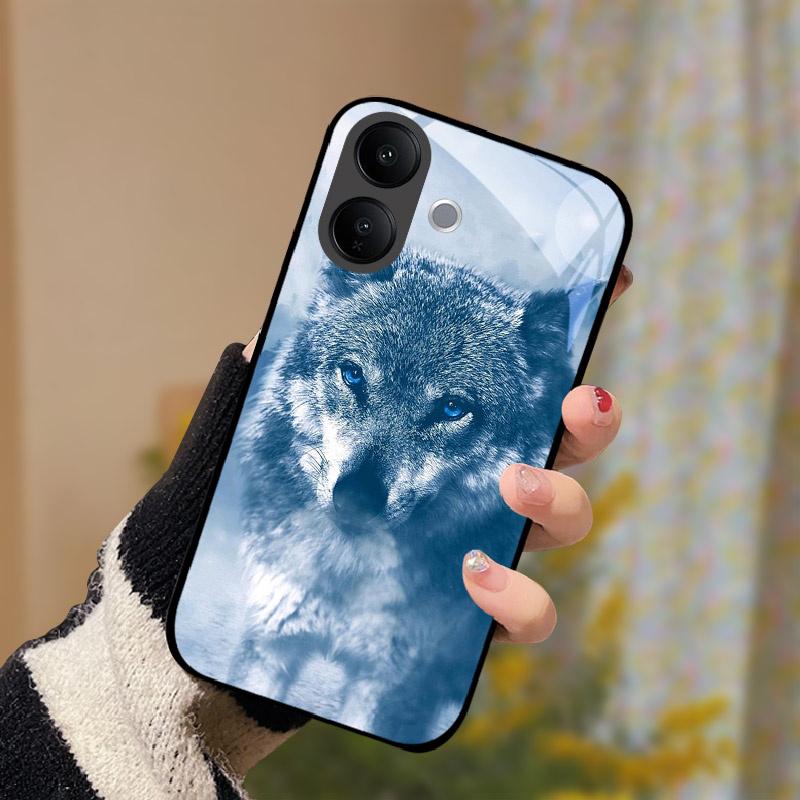 For VIVO V60 Lite V60Lite Case Fashion Painting Tempered Glass Cover For VIVO V 60 Lite Phone Shell Casing Anti Drop Fundas Capa