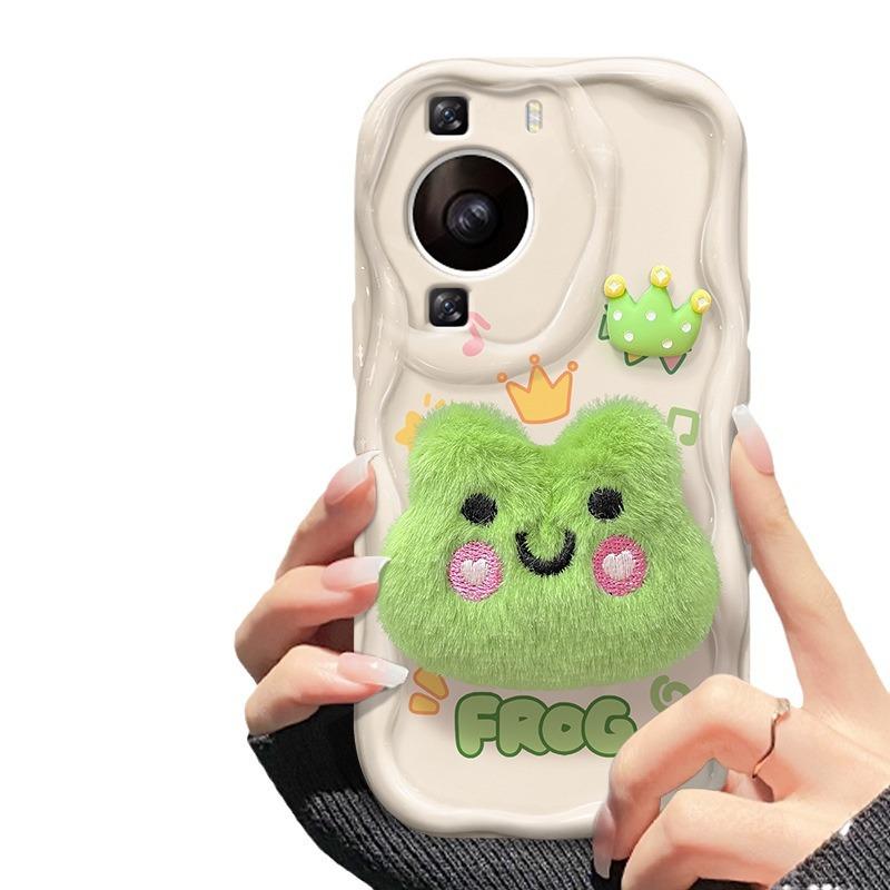 Applicable To Apple 15pro Mobile Phone Case IPhone 14/13 Plush Frog Doll 11/12 Silicone Anti-fall Xs/xr