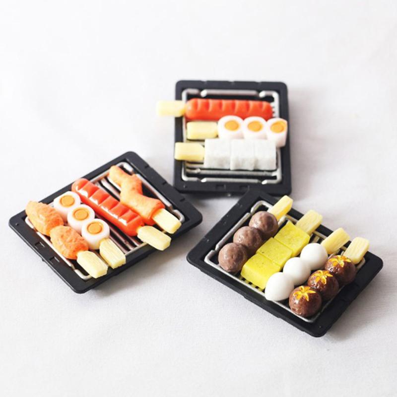 Miniature Food And Play Model Of Dollhouse Mini Kebab Japanese Barbecue Plate