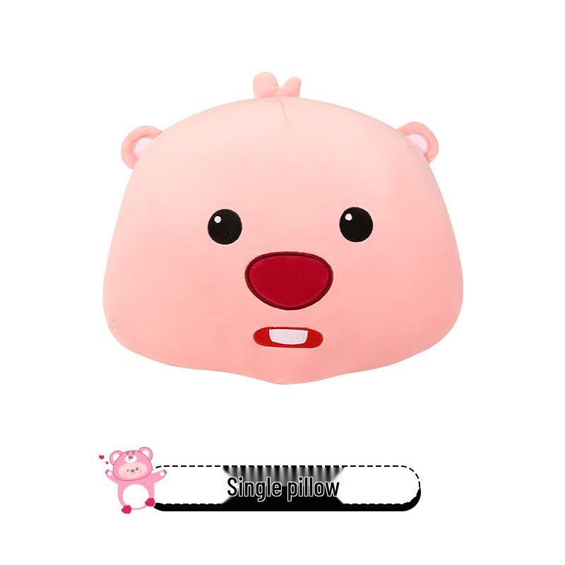 Pink Cartoon Beaver Women's All-Season Car Seat Cushion for BYD Seagull Dolphin.