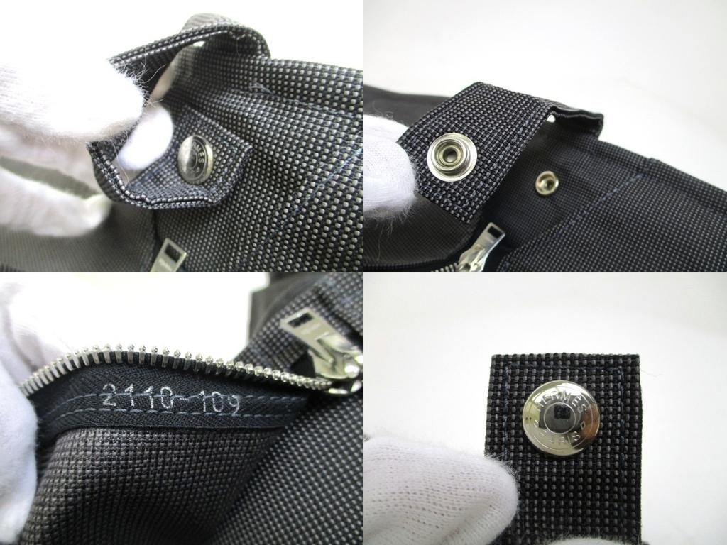 Authentic HERMES Her Line Gray Canvas Garment Bag Suits Bag Trabel Bag #a908  Refurbished