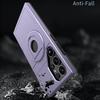 For Samsung Galaxy S25 Ultra Magnetic Case Ring Kickstand PC + TPU Phone Cover