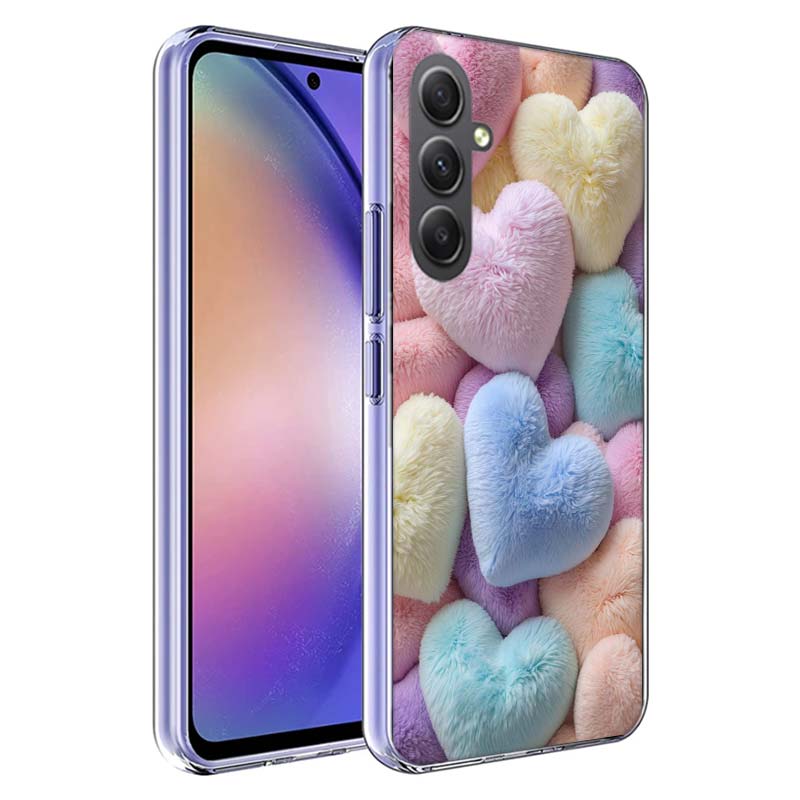 Furry Heart Phone Case for Samsung A17 A37 A57 A07 A16 A26 A36 A56 A06 A02S A12 A22 A32 A52S A04S A14 A24 A34 A54 A03 A13 A33 A5