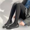 Women Vintage Slim Stockings Solid Color Thicken Ribbed Striped Pantyhose Tights