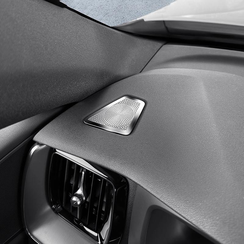 2pcs/set Stainless Steel Dashboard Air Conditioning Vent Frame Decorative Cover Trim Frame for Volvo XC60 S60 V60 2018-2026