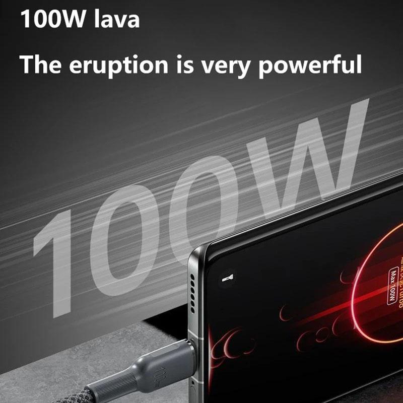 100W Typ-C zu Typ-C Kabel PD Schnelllade-Ladegerät Typ-C-Kabel für Macbook Samsung Xiaomi USB-C-Kabel 2m Neues Modell
