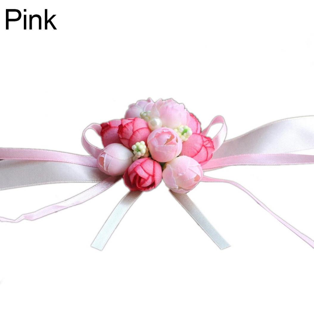 

Свадьба невесты сестры рука запястье корсаж цветок имитация жемчуга браслет розовый