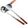 Meow Bridge Stainless Steel Kitchen Spatula with Wooden Handle
