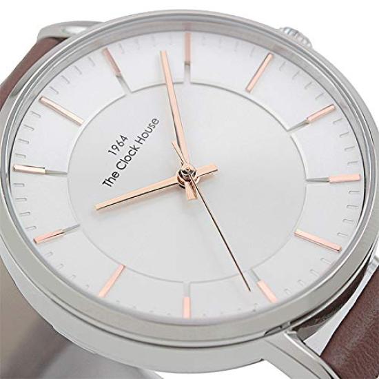 The Clock House MCA5002-WH1B Men's Casual, Simple, Waterproof Analog Watch, White