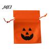 Durable Non-woven Packaging Bags 5 Pcs Halloween Treats Bag, Fabric Pumpkin Candy Holiday Decoration Accessories for Home Drawstring Snack Goodie